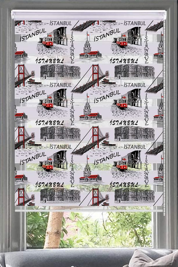 Istanbul Serpme Baskı Zebra Perde-mutfak-genç Odası- Istanbulserpme - 1