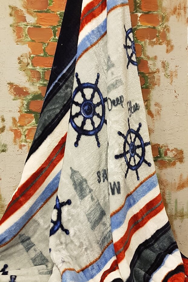 Deep Blue Tek Kişilik Battaniye - 1