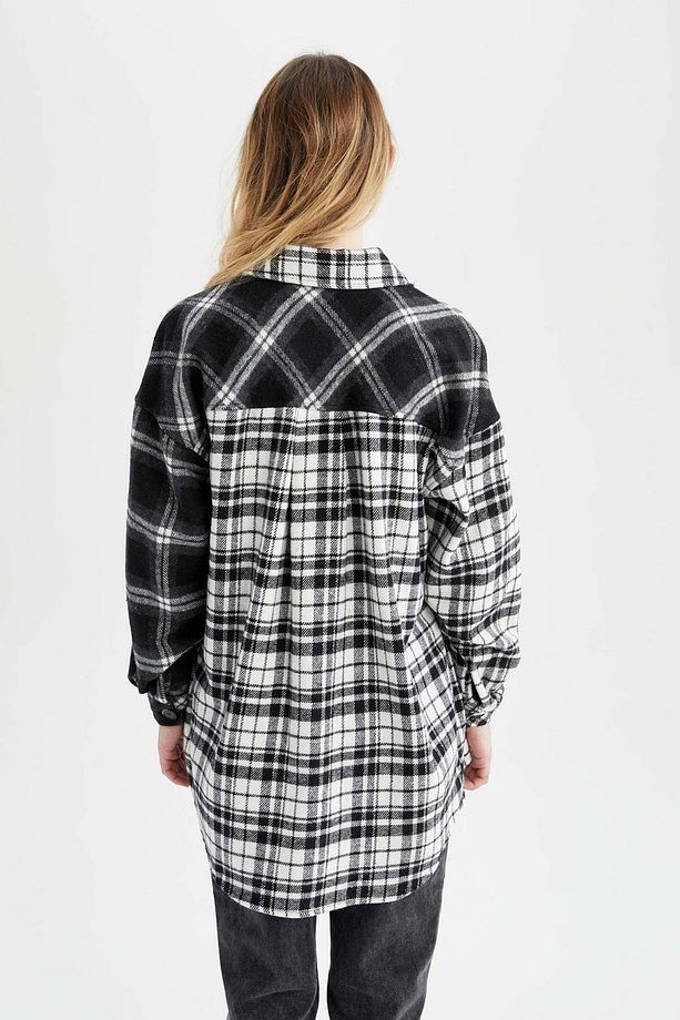 Coool Cep Detaylı Kareli Shacket Gömlek Tunik - 5