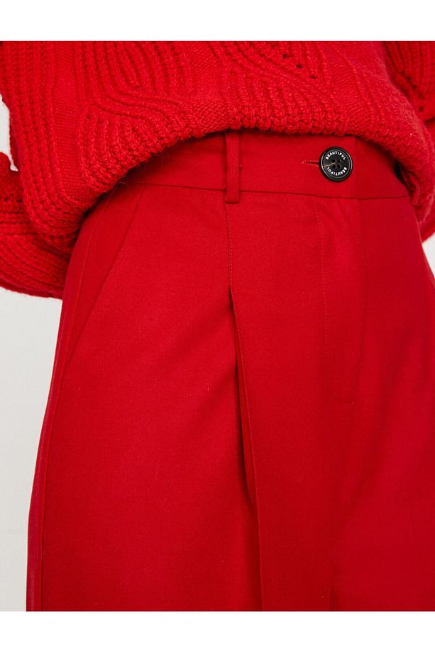 Kadın Kırmızı Pantolon 9KAK48597PW - 5