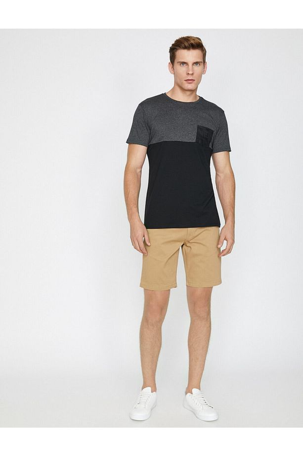 Cep Detaylı Slim Fit Şort - 2