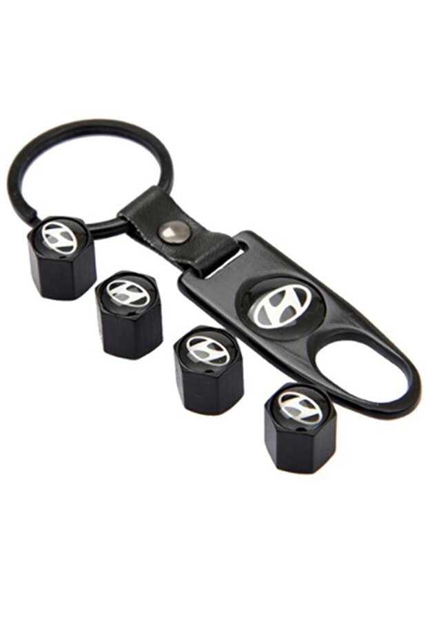 Hyundai Ix35 Stainless Steel Valve Cover and Keychain Set
