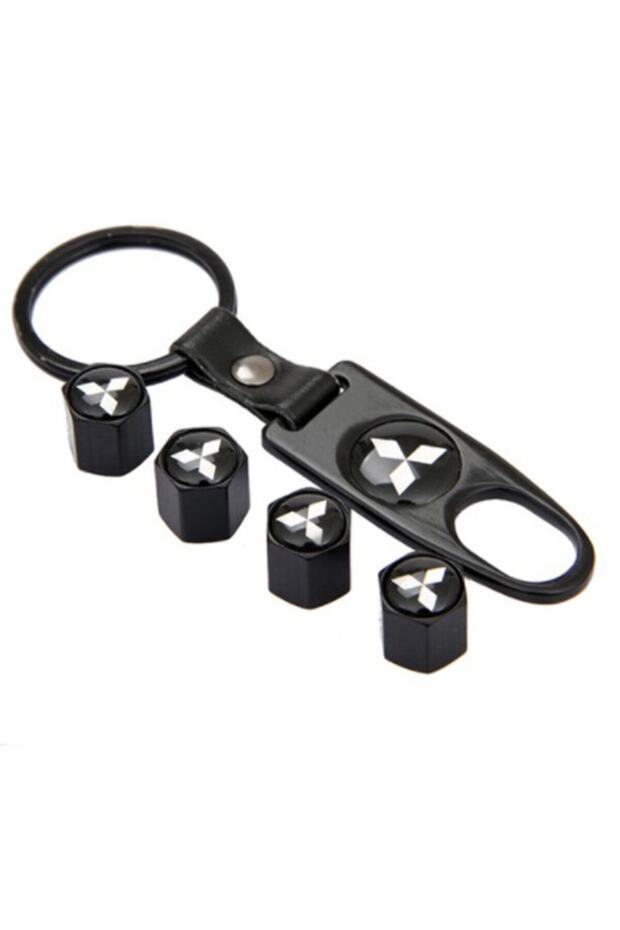 Mitsubishi L 300 Stainless Steel Valve Cover and Keychain Set