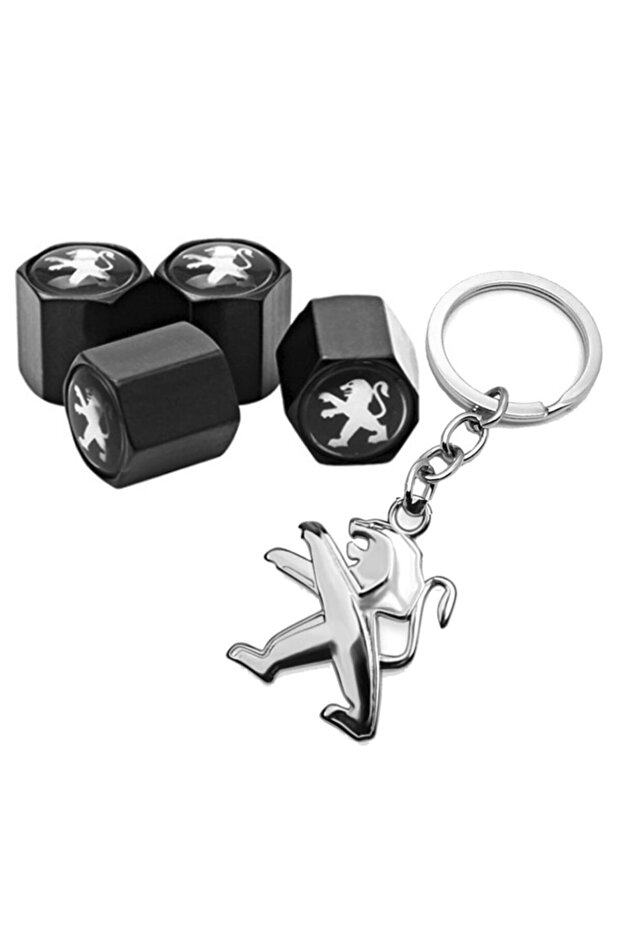 Peugeot 301 Valve Cover 4 Pieces and Chrome Keychain