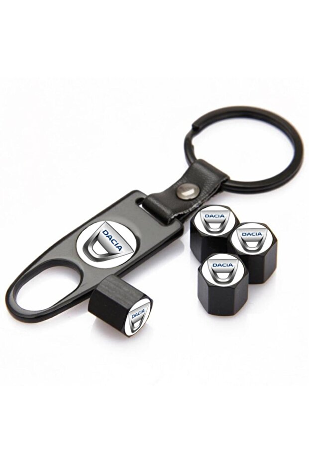 Dacia Duster after 2018 Stainless Steel Valve Cover and Keychain Set