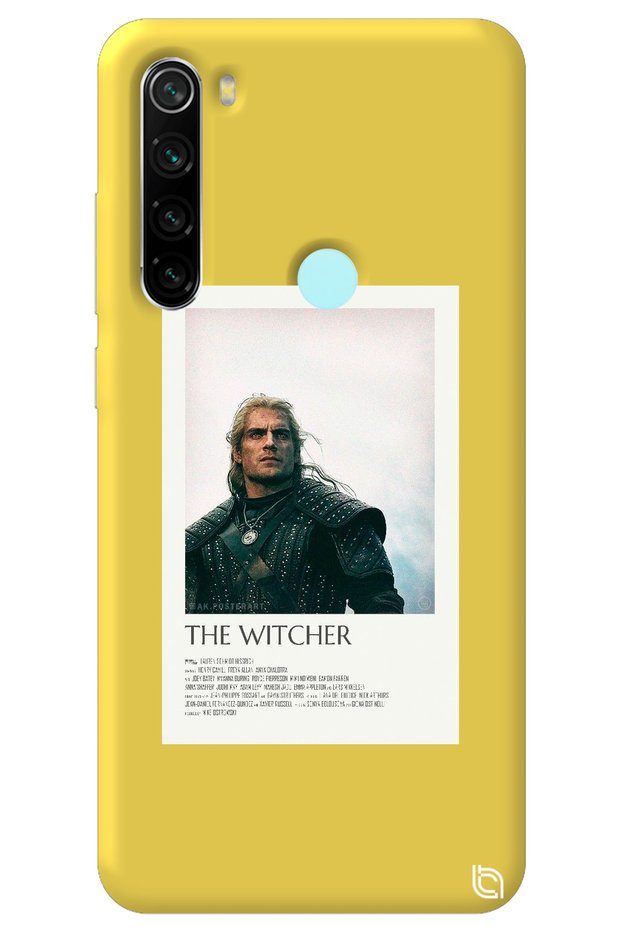 Xiaomi Redmi Note 8 Yellow Color the Witcher Velvet Patterned Silicone Phone Case