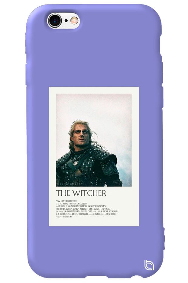 iPhone 6 6S Lilac Colored the Witcher Velvet Patterned Silicone Phone Case