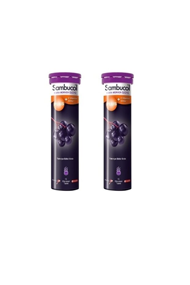 Sambucol Plus Kara Mürver Ekstresi 15 Efervesan Tablet x2 - 1