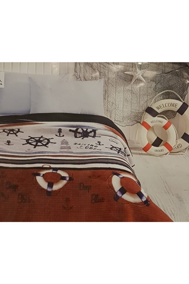 Deep Blue Tek Kişilik Battaniye - 2