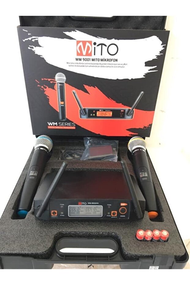 Wm 9002 Uhf Çift El Kablosuz Mikrafon - 1