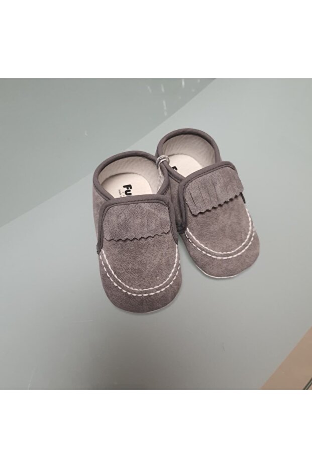 Gray Suede Baby Boy Shoes