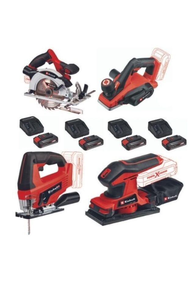 Te-pl 18/82 Planya Te-cs 18/165/1 Daire Testere Tc-js Dekupaj Tc-os 18/187 Zımpara 4x2.5 Set - 1