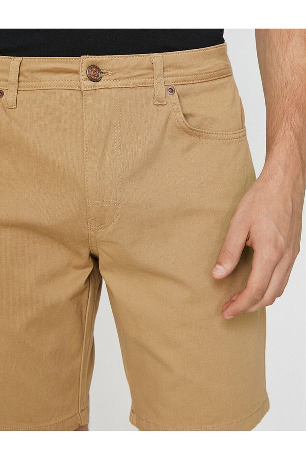 Cep Detaylı Slim Fit Şort - 5