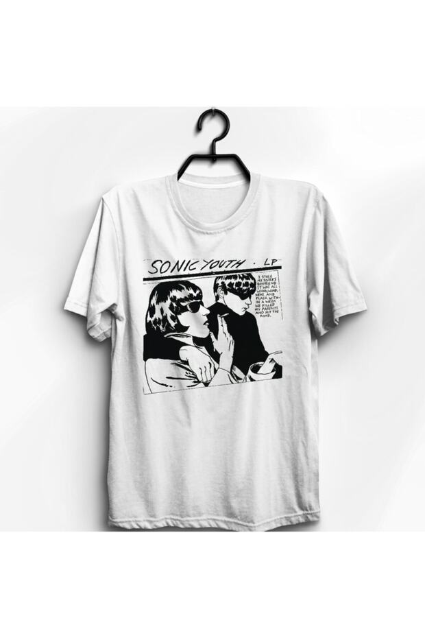 Sonic Youth, Music Band, 100% Cotton, Unisex, White T-Shirt