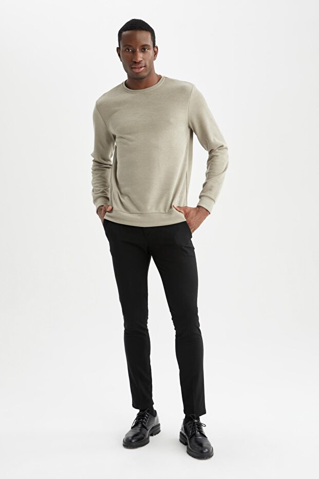 Modern Fit Bisiklet Yaka Sweatshirt - 2