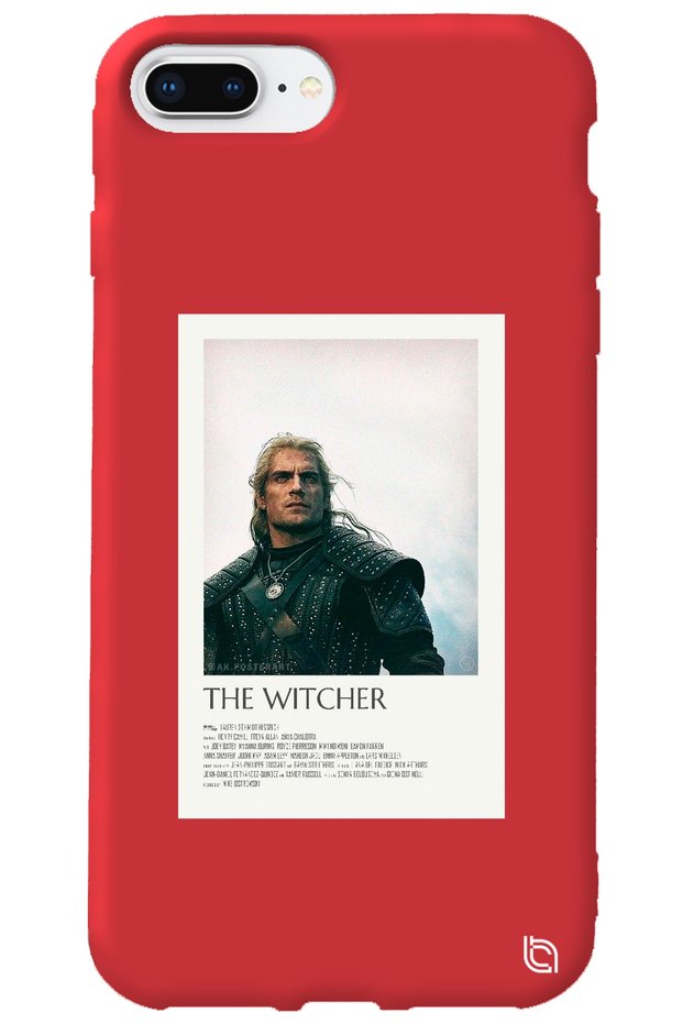 iPhone 7 Plus Red Color the Witcher Velvet Patterned Silicone Phone Case