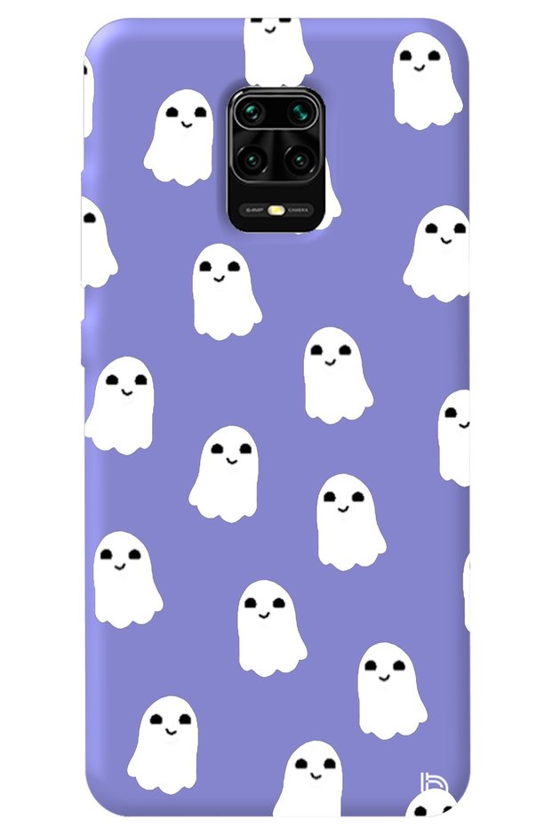 Xiaomi Redmi Note 9S Lilac Colored Ghost Velvet Patterned Silicone Phone Case