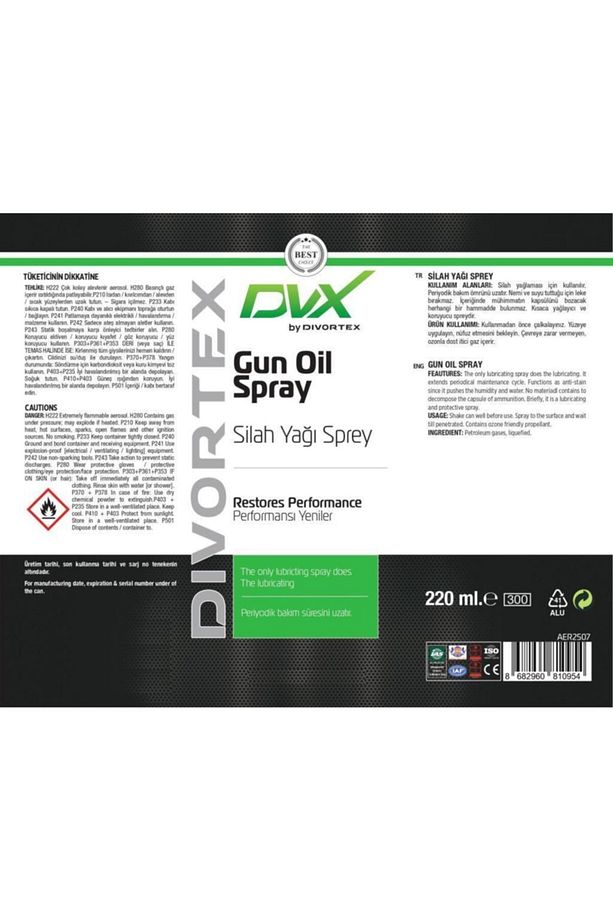 Dvx Silah Yağı Spreyi 220 Ml - 2