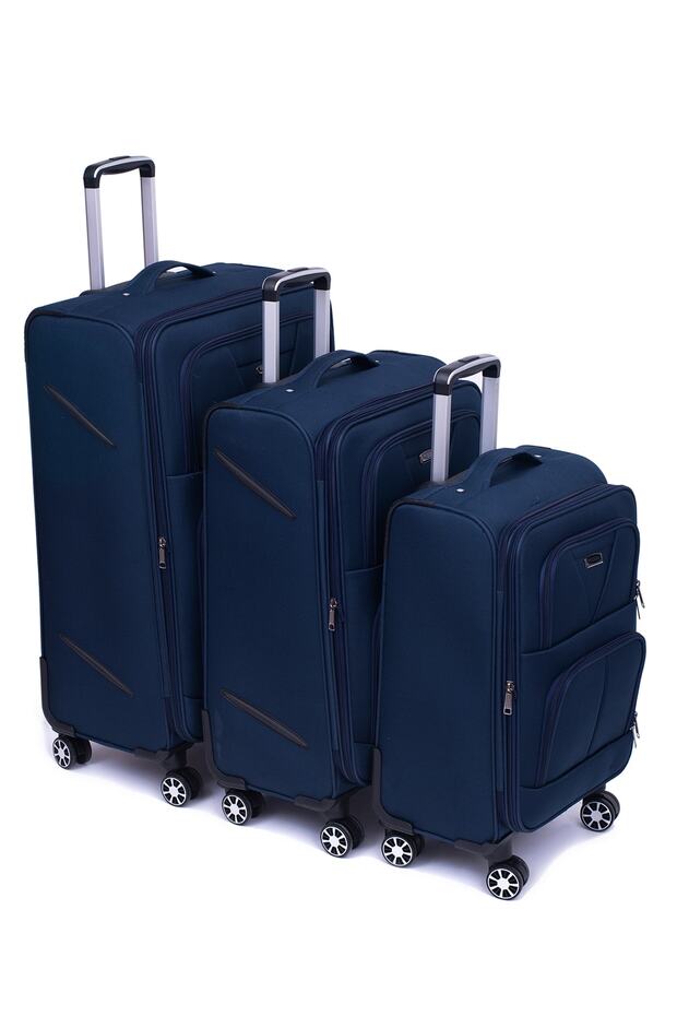 Moda Kr 1010 Lacivert 3 Boy Valiz Seti - 5