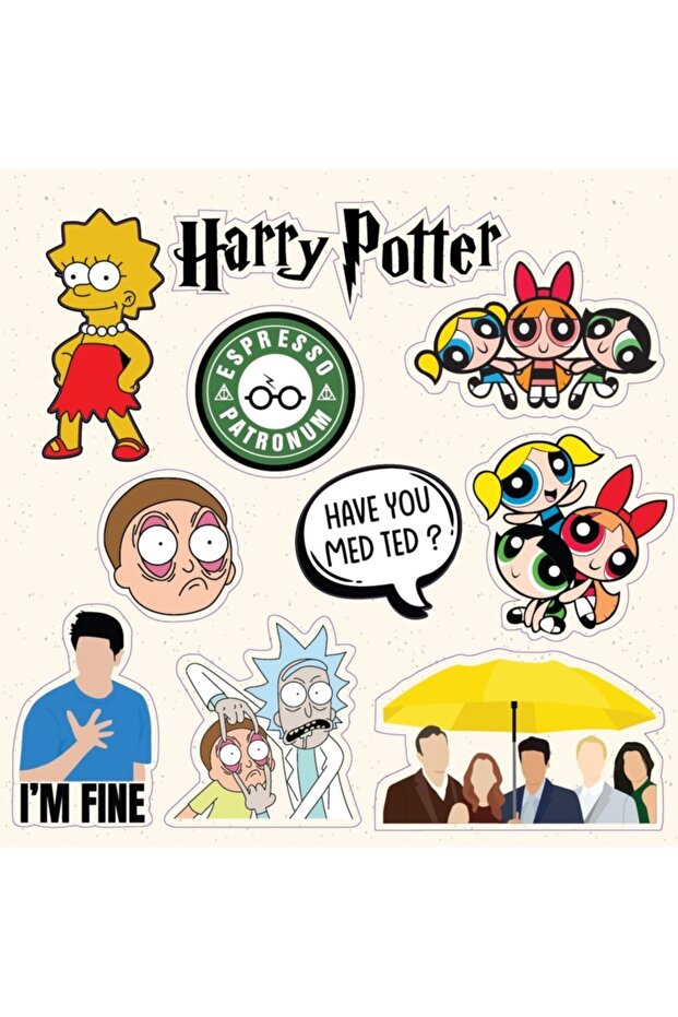 ملصق A5 بنمط مختلط أصفر - 1