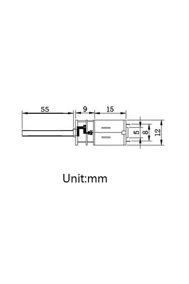 N20 6v 300rmp 12mm Redüktörlü Dc Motor Vidalı Uzun Mil M3 Vida - 4