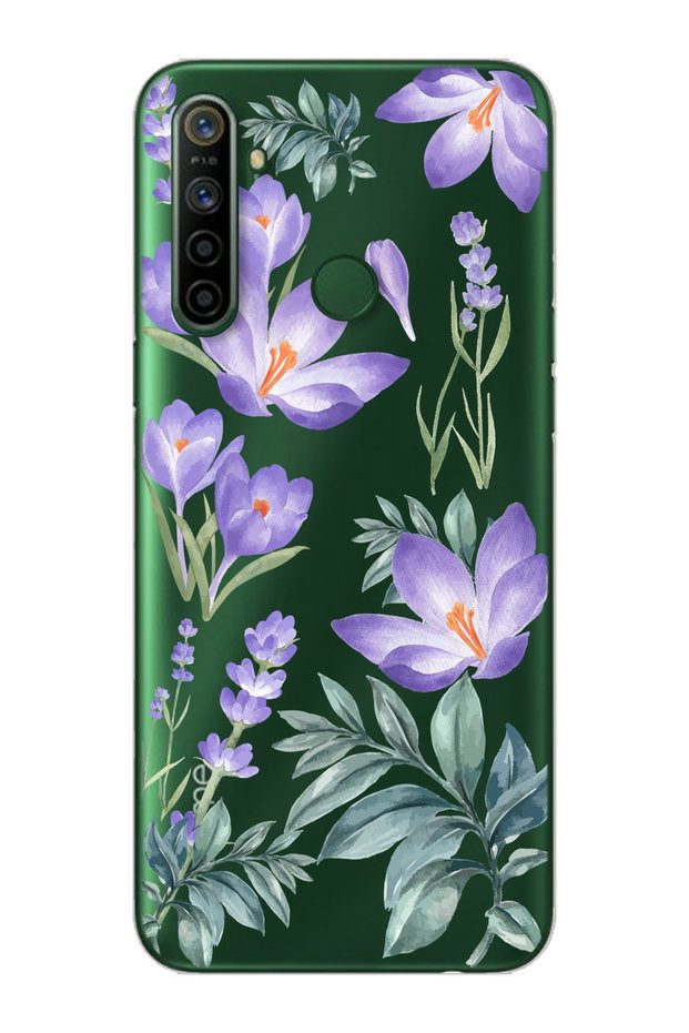 Winter Flower Design Super Transparent Silicone Phone Case Oppo Realmi 5I
