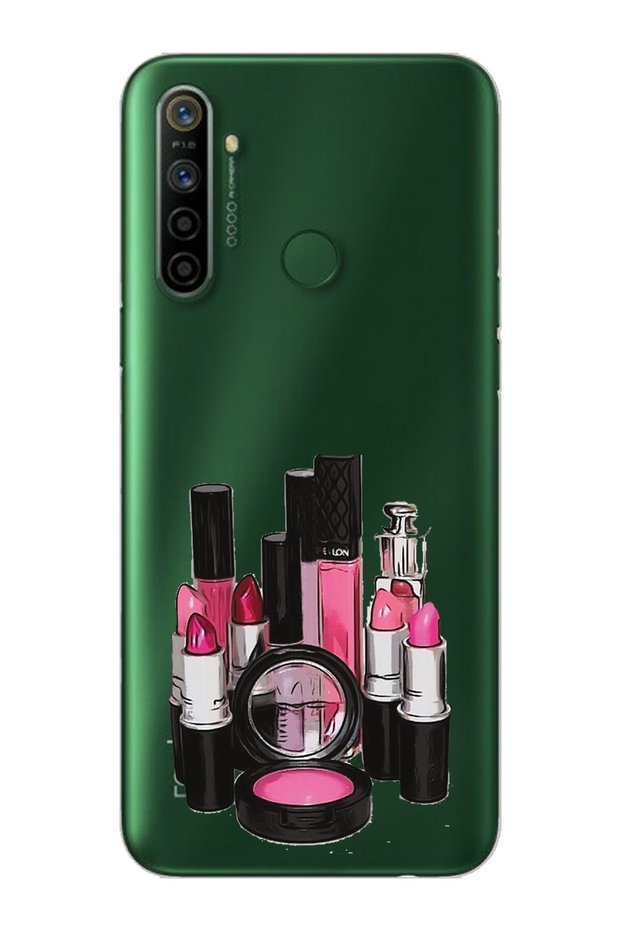 Super Transparent Silicone Phone Case with Makeup Design Oppo Realmi 5I