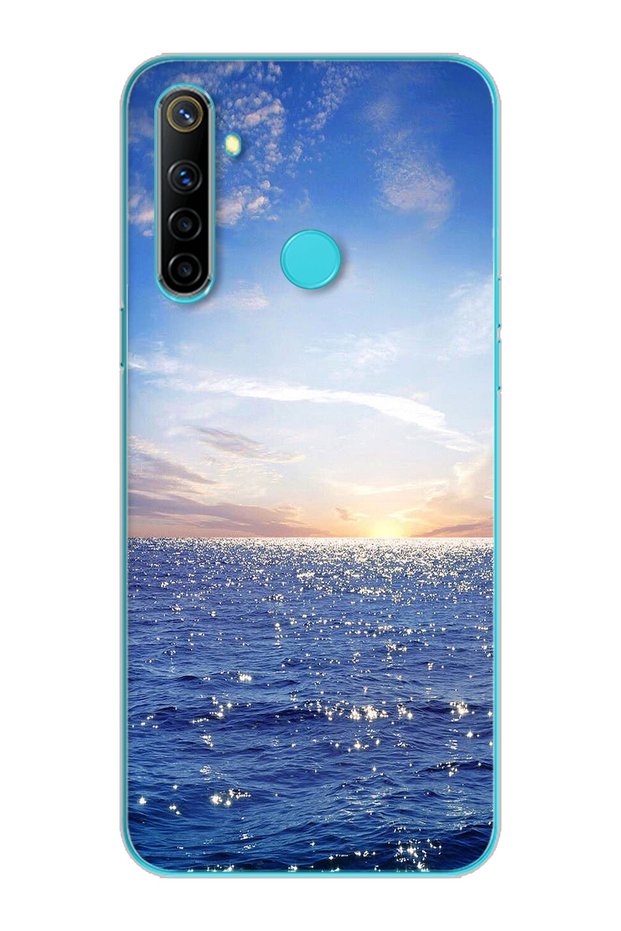 Super Transparent Silicone Phone Case with Sunset Design Oppo Realmi 6I
