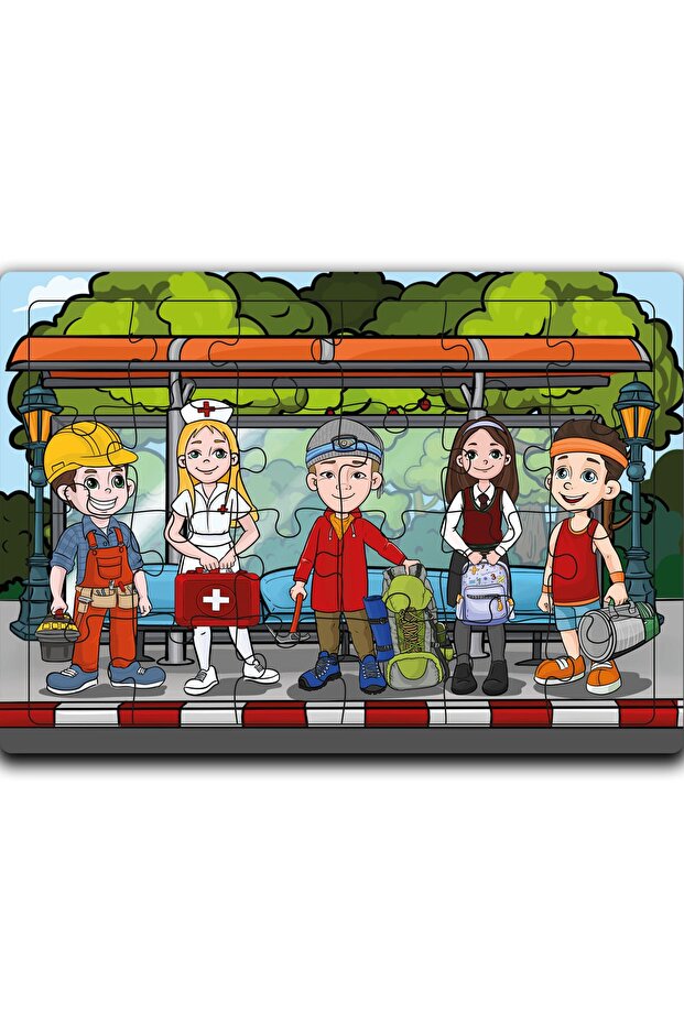 Fives in a Bag Wooden Puzzle (24 Pieces)