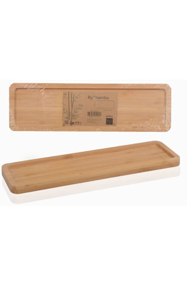 By Bambu-bambu Sunumluk Bambu Servis Tabağı Tepsi - 1