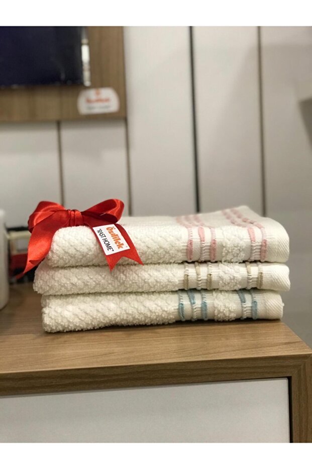 Bronie 3-Piece Hand-face Towel 50x90 Beige-mint-powder