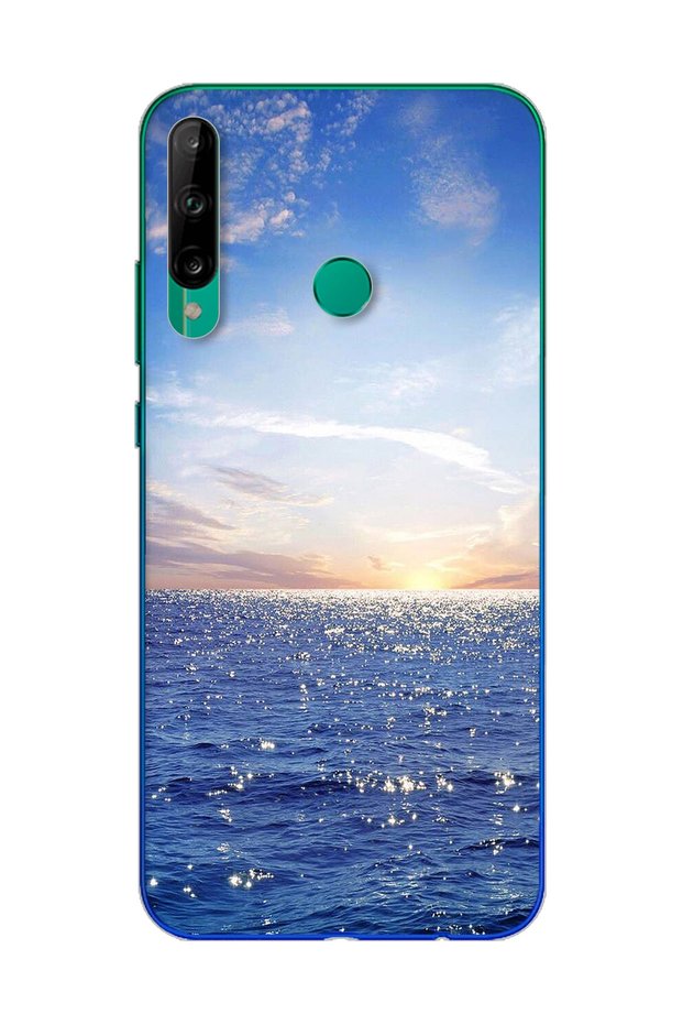 Super Transparent Silicone Phone Case with Sunset Design Huawei P40 Lite E