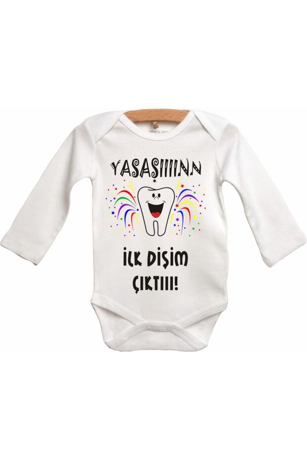 Long Live My First Tooth Came Out Printed Baby Zıbın Bodysuit