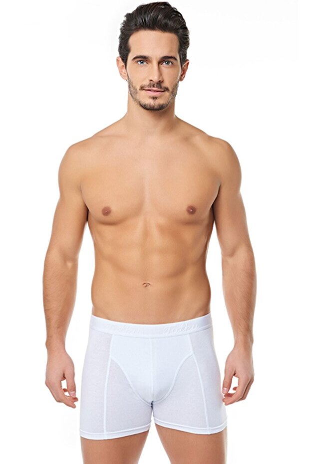Men's White 6 Pieces Lycra Boxer