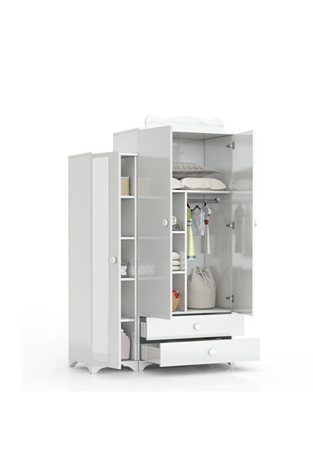 Bdlp 059 Babysun 3 Kapılı 2 Çekmeceli Dolap Beyaz - 3