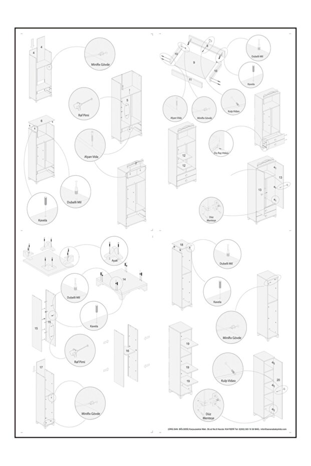 Bdlp 059 Babysun 3 Kapılı 2 Çekmeceli Dolap Beyaz - 6