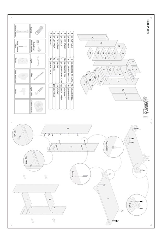 Bdlp 059 Babysun 3 Kapılı 2 Çekmeceli Dolap Beyaz - 7