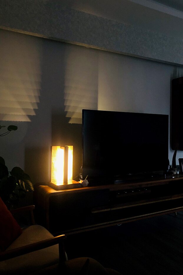 Ahşap Dekoratif Masa Lambası - 3