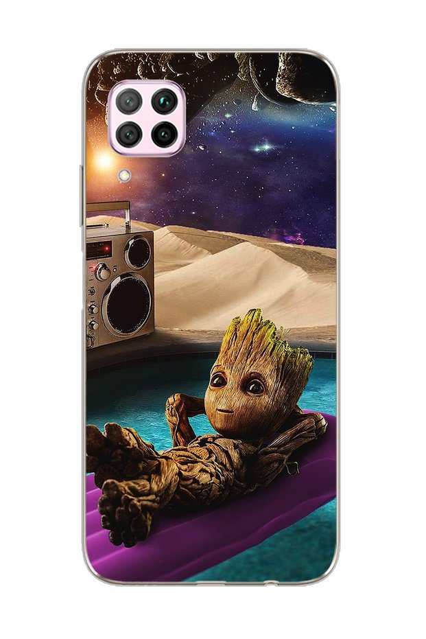 Baby Groot Design Super Transparent Silicone Phone Case Huawei P40 Lite