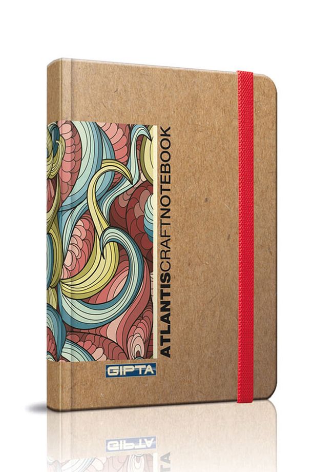 96 Yaprak A6 Atlantis İplik Dikişli Sert Kapak Düz Defter 2144 - 1