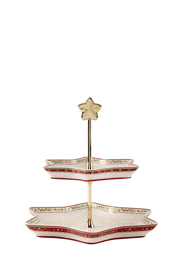 Winter Bakery 2 Katlı Servis Tabağı - 1