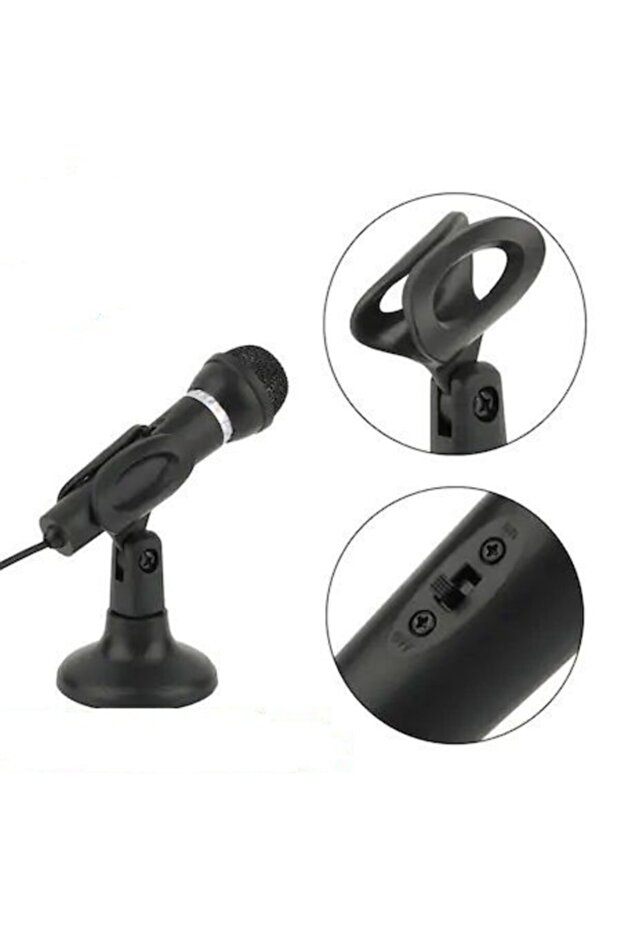 Masaüstü Dinamik Pc Mikrofon Standlı Microphone - 2