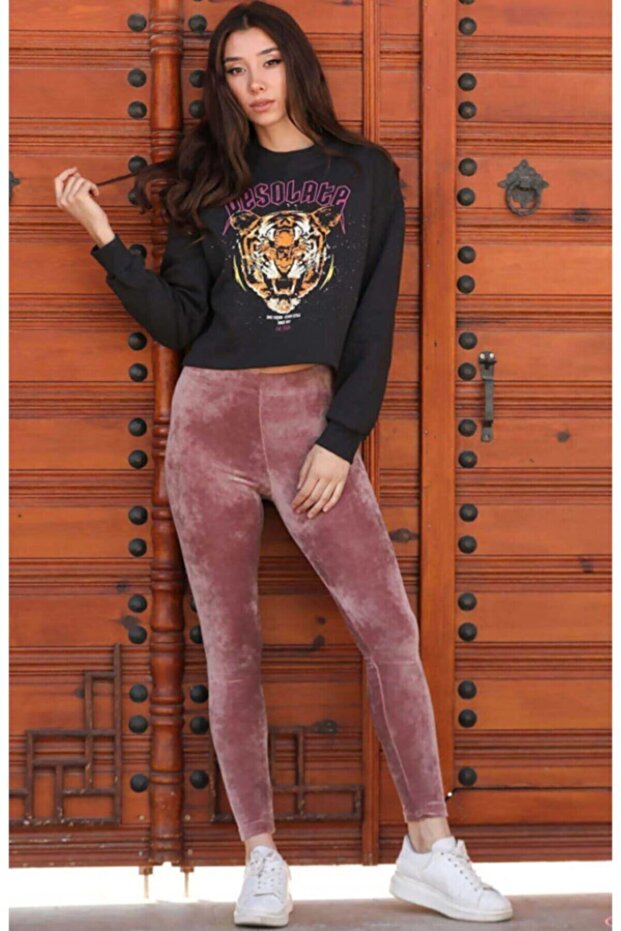 Kadın Kadife Tayt - 3