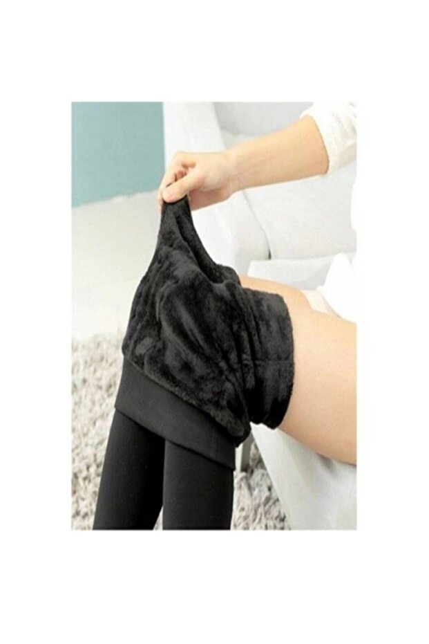 Women's Black Full Plush Winter Stretchy Thick Tights