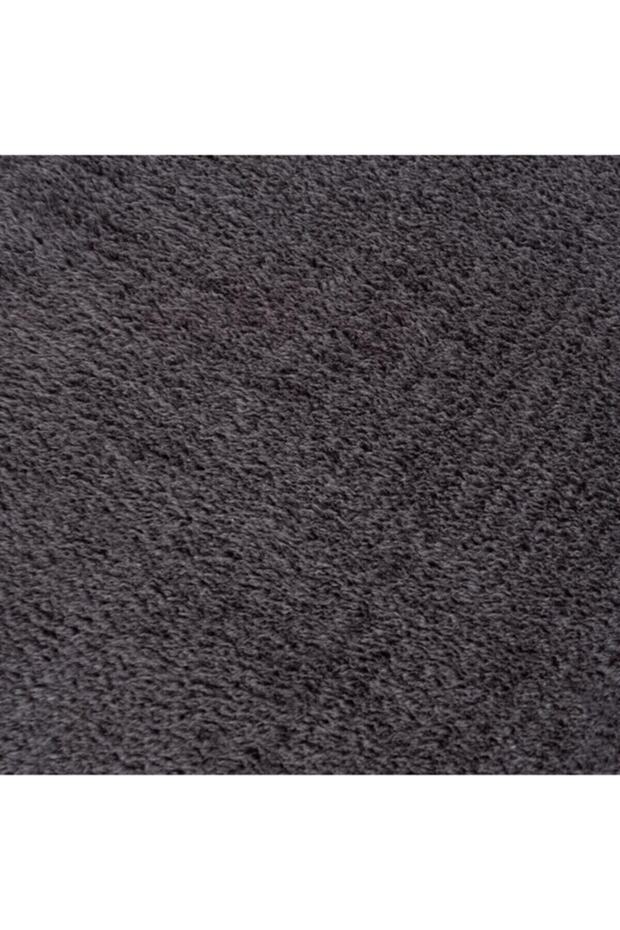 Vl Washable Non-Slip Base Post Plush Bath Mat Triple Set Anthracite - 2
