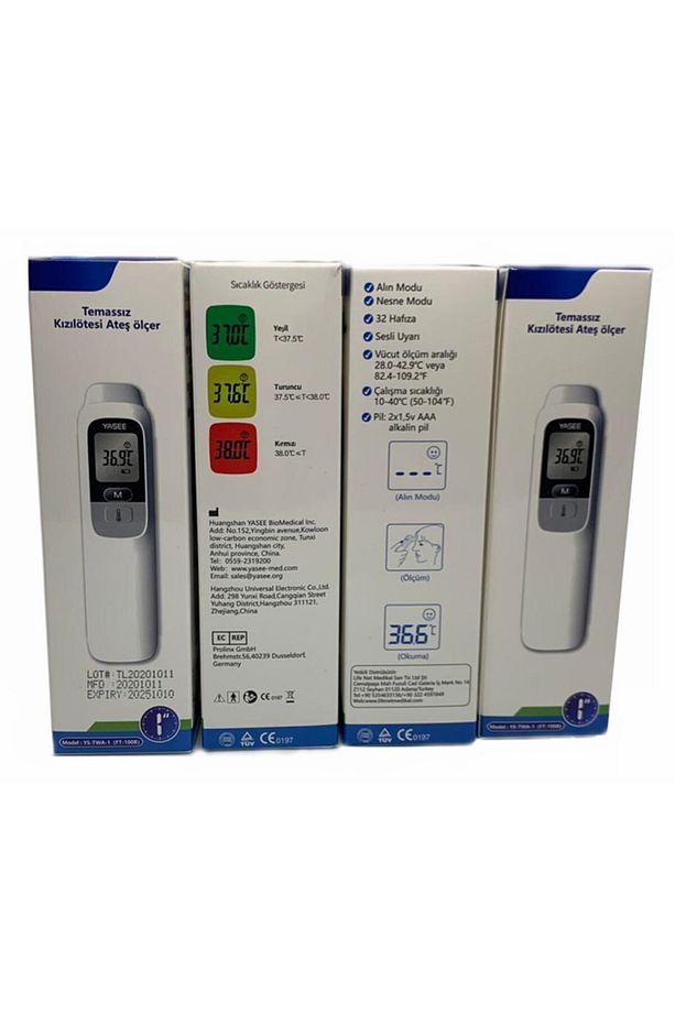 Temassız Ateş Ölçer Kızıl Ötesi Vücut Ve Alından Termometre Ft-100b - 6