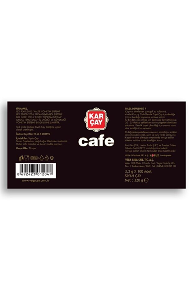 Cafe Demlik Süzen Poşet Çay 320Gr (100 Adet x 3.2Gr) - 2