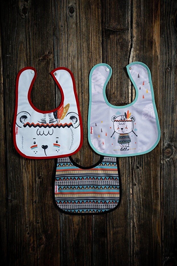 Local Themed Cotton Microfiber Unisex Baby Food Bib