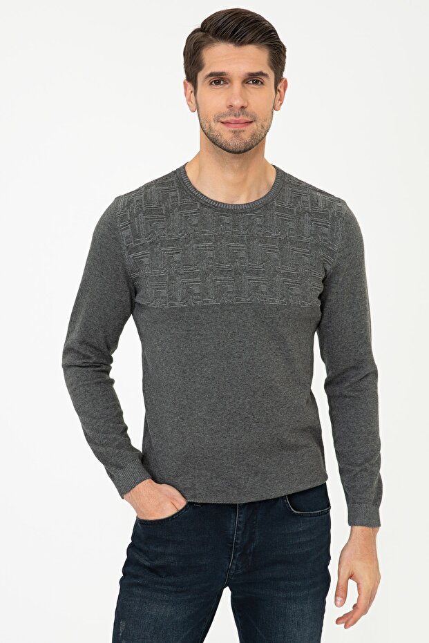 Gray Melange Men's Sweater G021SZ0TK.000.1388088