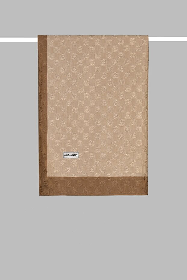 Dama Monogram Şal - Bej - 2